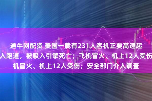 通牛网配资 美国一载有231人客机正要高速起飞，有人突破安保冲入跑道，被吸入引擎死亡；飞机冒火、机上12人受伤；安全部门介入调查
